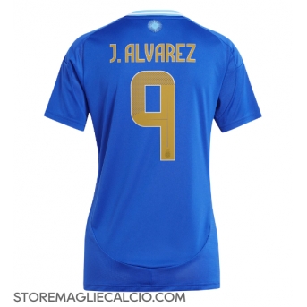 Argentina Julian Alvarez #9 Maglia Gara Trasferta Repliche Copa America 2024 Donna